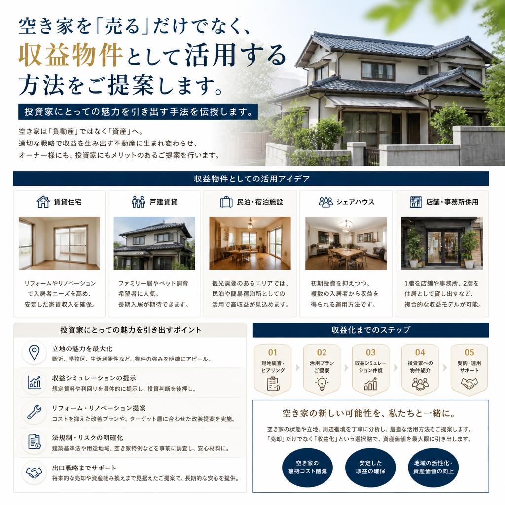 収益物件としての活用提案