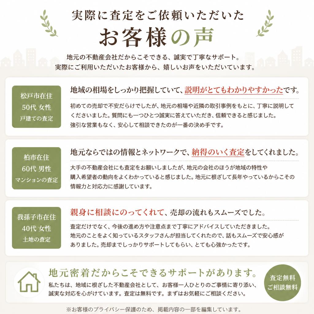 3. お客様の声：地元会社を選んだ理由