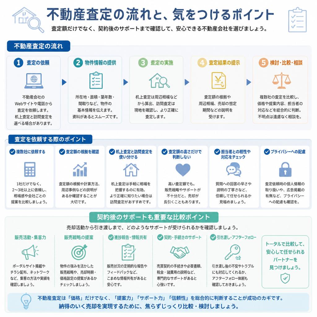 4. 不動産査定の流れと注意点