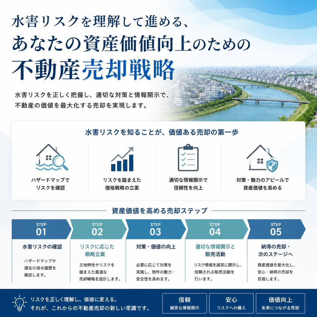 水害リスクを理解して進める、あなたの資産価値向上のための不動産売却戦略